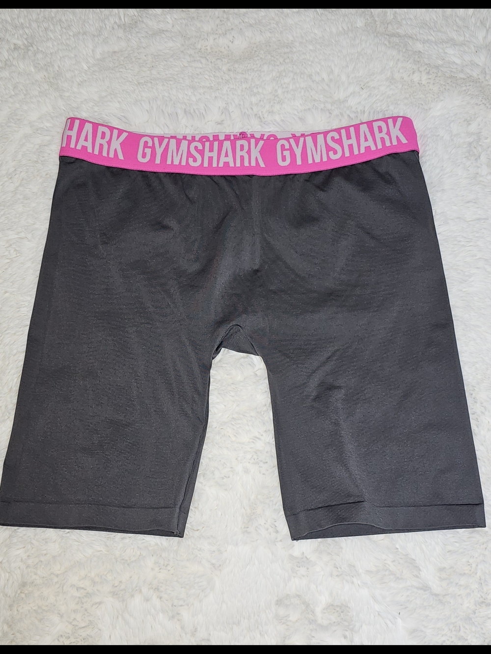 Gymshark Black Shorts with Pink Branded Waistband